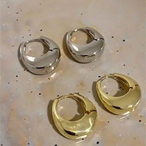 Fashion And Retro Glossy Gold Plated or Silver Plated Earrings - Picture 11 of 12